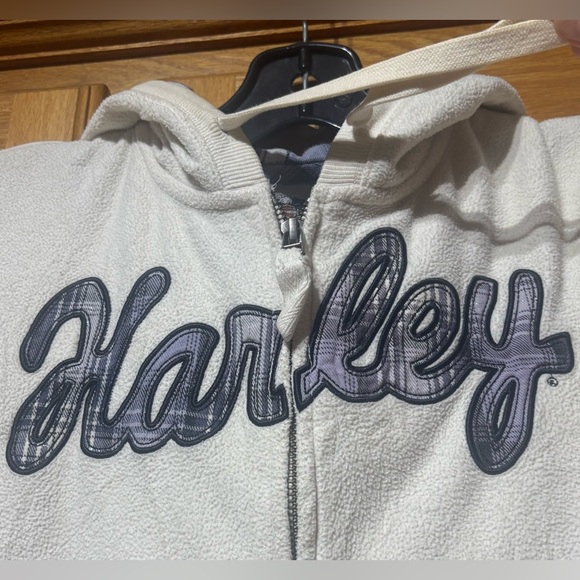 Harley-Davidson Fleece Full-Zip Hoodie Jacket Medium - Picture 3 of 7